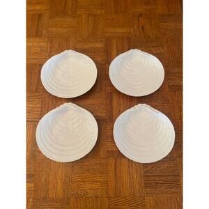 Pottery Barn Clamshell collection China plates set of 4
